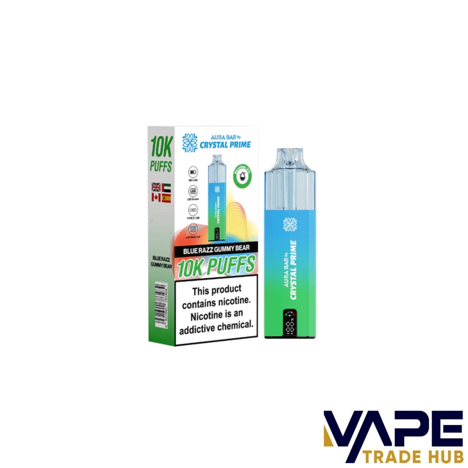 Aura Bar 10K Rechargeable Vape By Crystal Prime Aura Bar 10K Rechargeable Vape By Crystal Prime